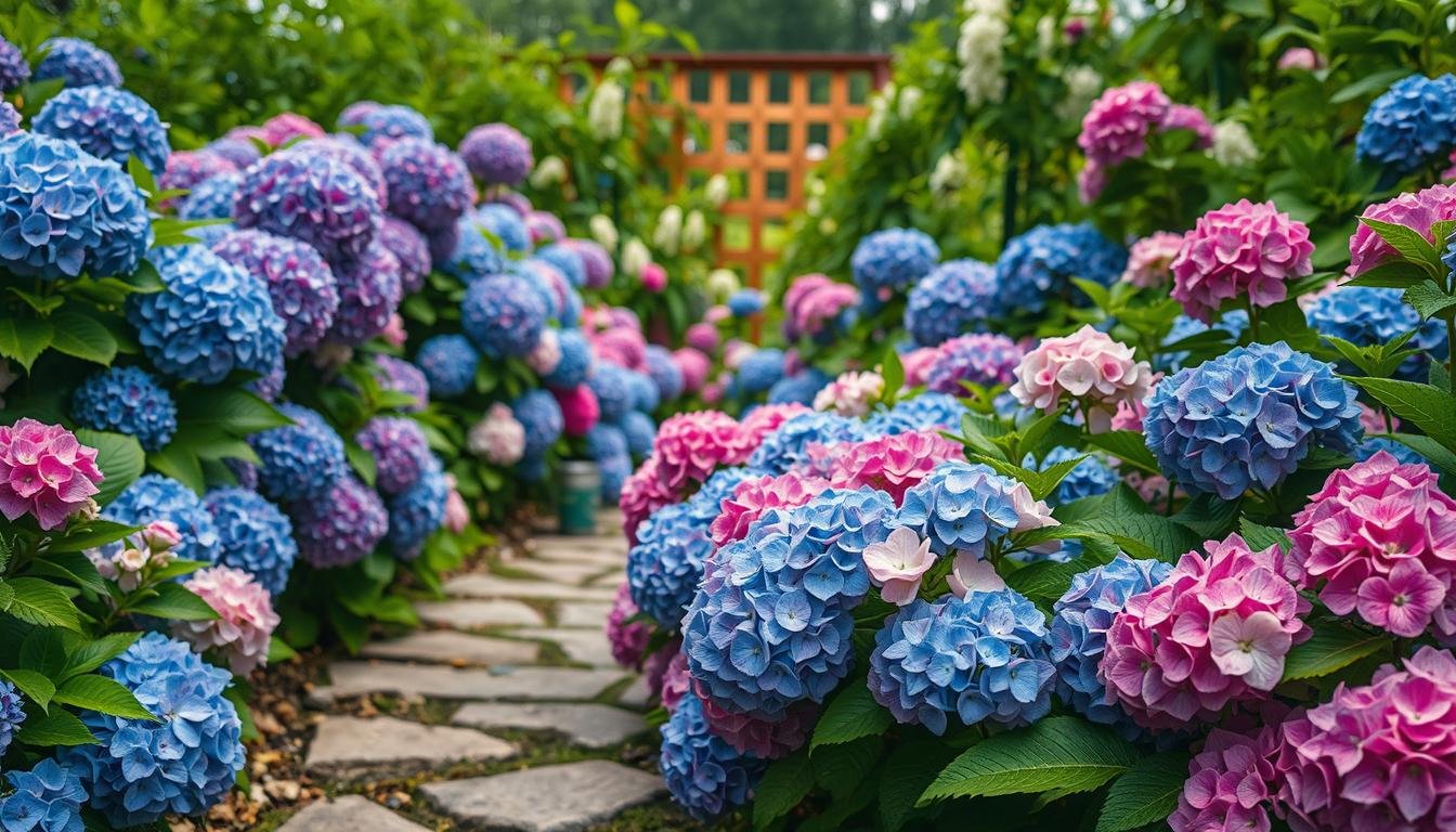 Hortensien Gartenentwurf Inspirationen